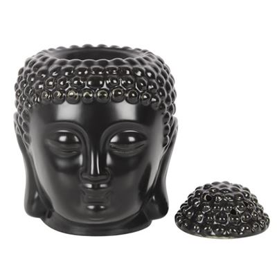 Buddha Head Oil Burner Large Black